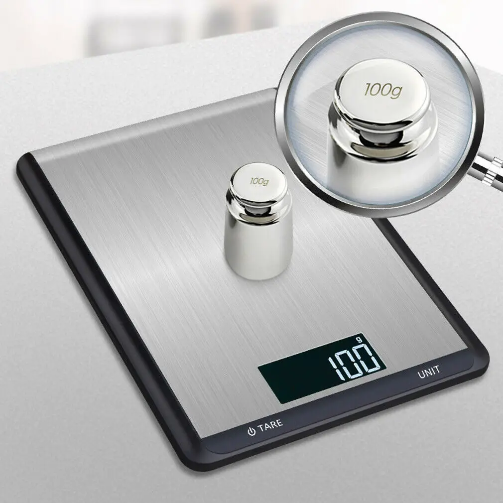

5kg 10kg / 1g Electronic Kitchen Scale Digital Food Scales Slim Multifunction Weighing Scale LCD High Precision Measuring Tools