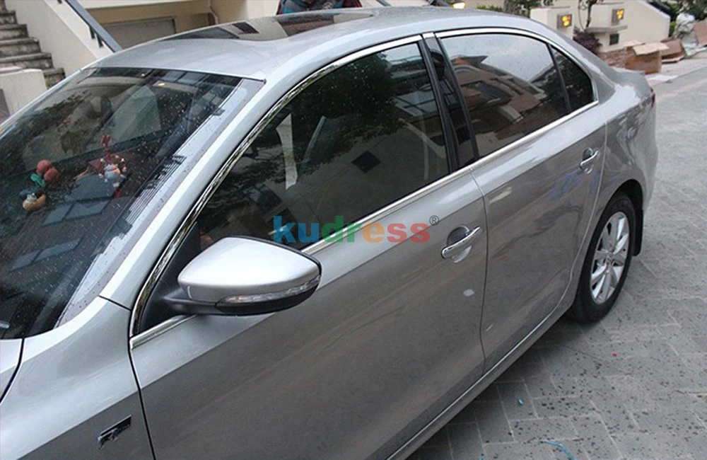 Для Volkswagen VW Jetta 6 MK6 2012- Нержавеющая сталь полный набор оконных подоконников формовочная накладка наклейки авто аксессуары 12 шт