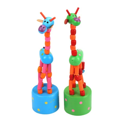 

Kids Intelligence Toy Dancing Stand Colorful Rocking Giraffe Wooden toys Levert juguetes de madera for ChildernDropship