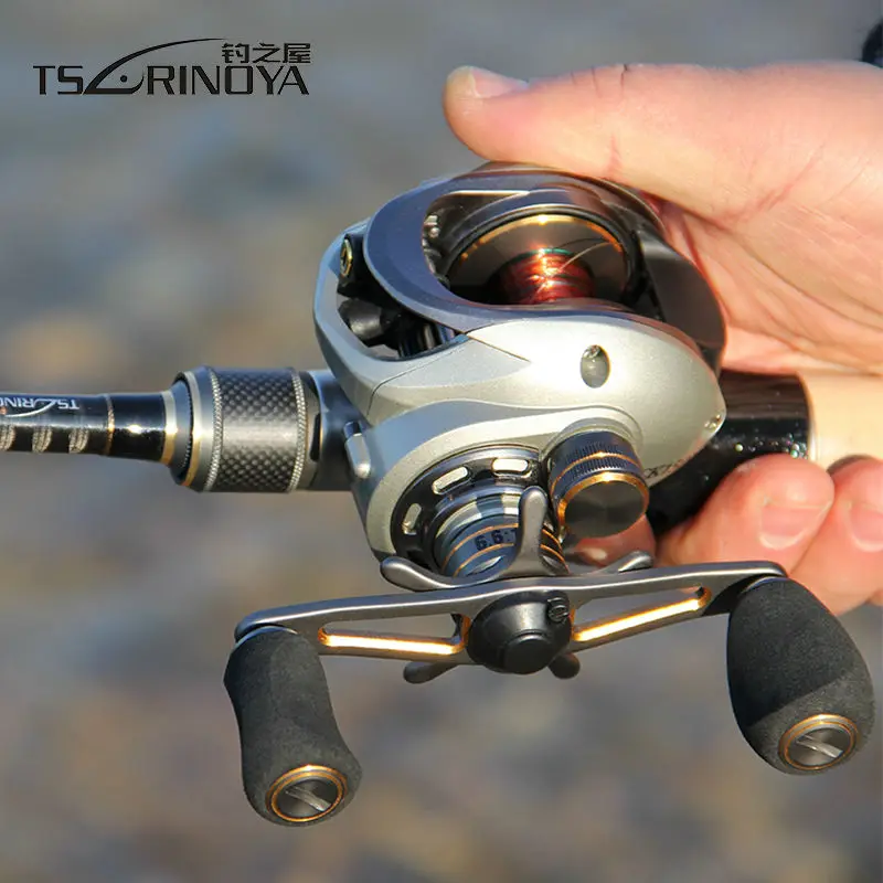 

TSURINOYA CK-150 R/L Baitcasting Reel 6.6:1/6Kg/9+1BB/190g Double Brake System Casting Fishing Reels De Pesca Peche Molinete