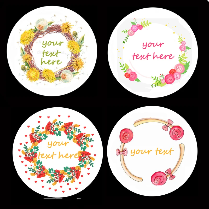 100 шт пользовательские персонализированные бумажные наклейки для приглашений и