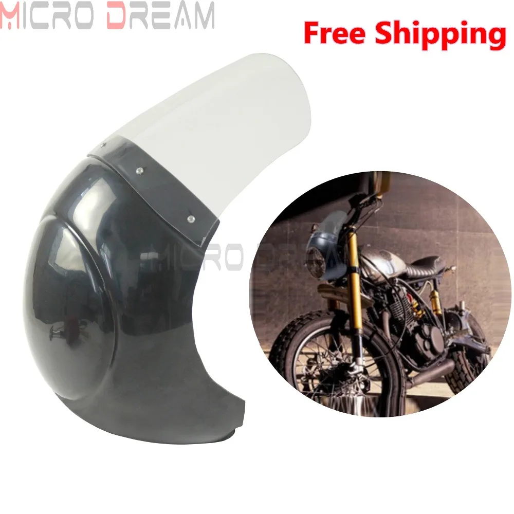 

Мотоциклетная Ретро фара обтекатель с плексигласом лобовое стекло Airfairing для Harley Softail Cafe Racer Bobber Cruisers KZ1000 XS650