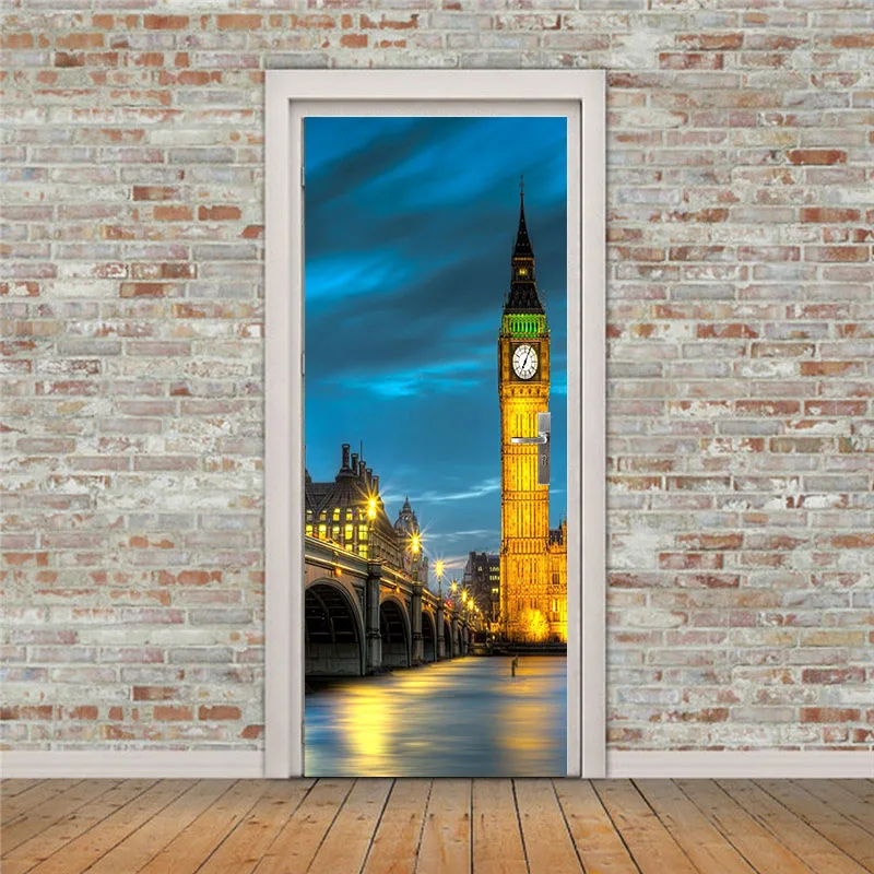 Бесплатная доставка UK Big ben наклейки на стену DIY настенная спальня домашний Декор
