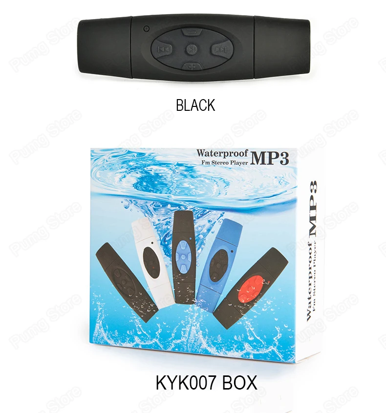 Лето Водонепроницаемый MP3 плеер с радио FM Подводные Super bass IPX8 плавание Водонепроницаемый mp3 для дайвинга Спорт душ музыка