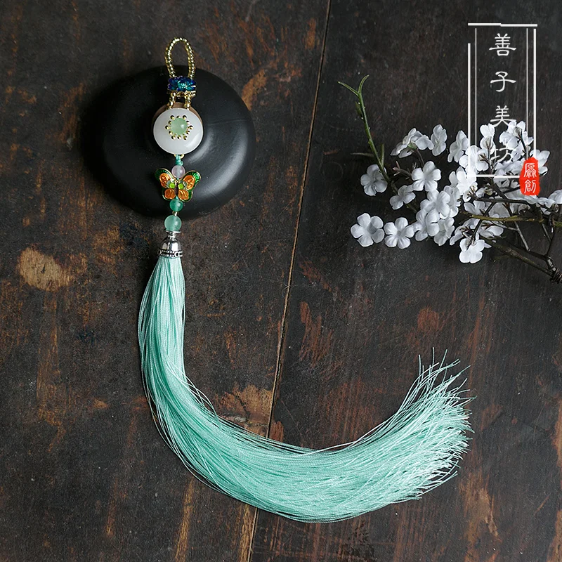 Китайский стиль ручной работы винтажная кисточка перегородка голубые шармы