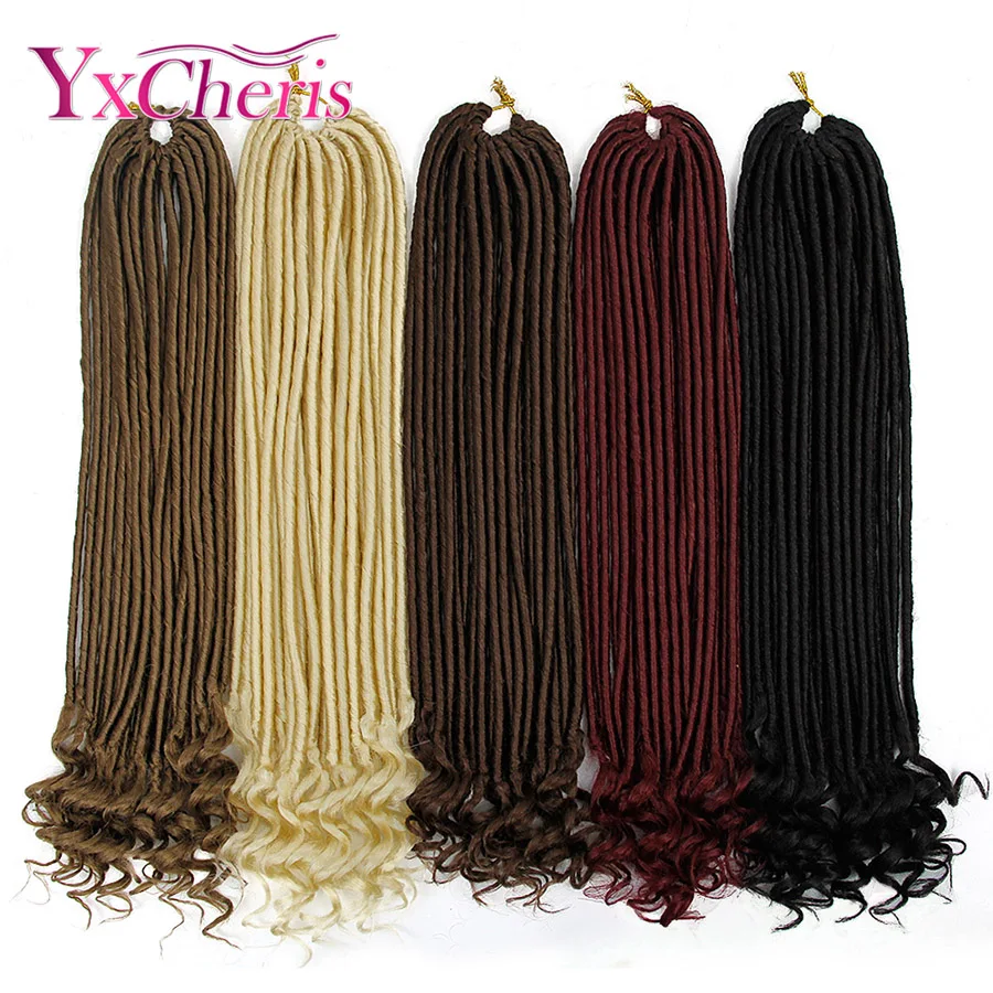 

Curly Faux Crochet Locs Braids Synthetic Braiding Hair Extensions Color hair synthetic braiding Freetress Dreadlock