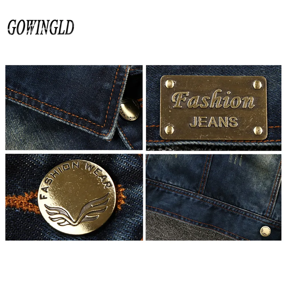 Мужская Fantansic Ретро Стиль Тела Подходит Длинные Рукава Кнопка Передняя Denim Жан