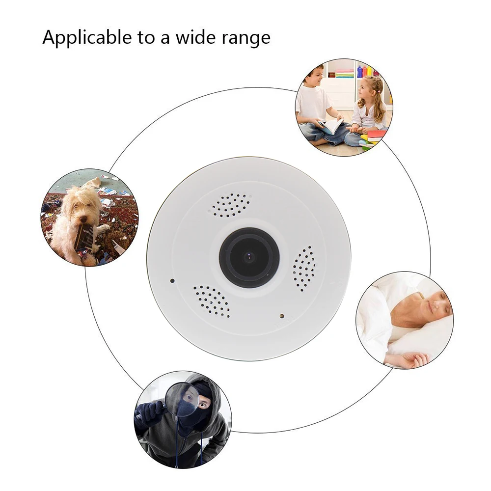 Панорамная мини IP камера с полным обзором 1 3 м 960P|motion detection|wifi securitysecurity cctv |
