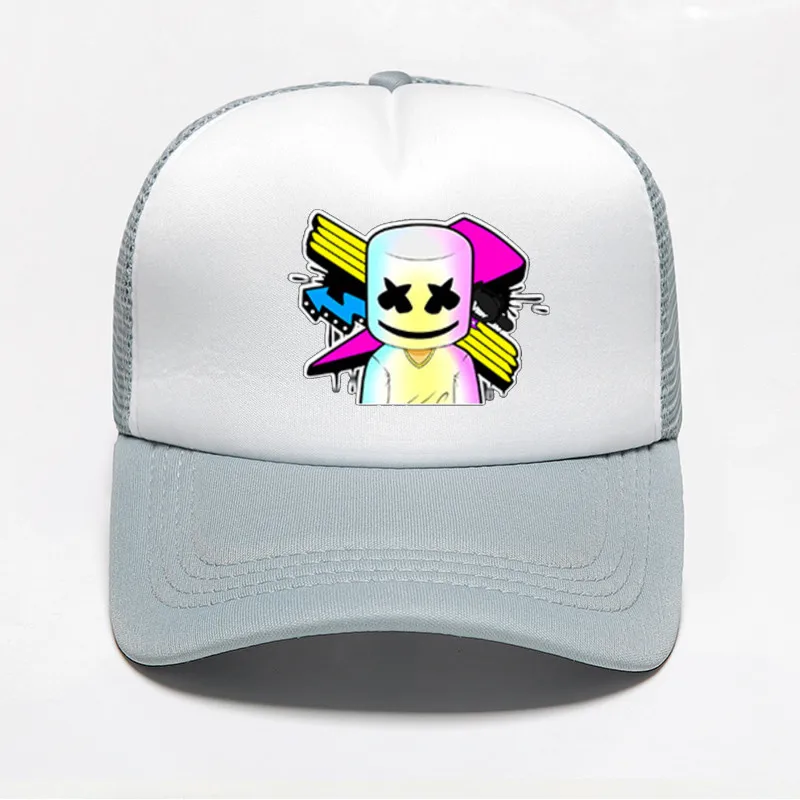 Color 10 Мода Красочные Marshmello бейсбольная кепка с принтом Для женщин Для мужчин панк Кепка в стиле хип-хоп летние дышащие Регулируемый ошейник для собак Кепки дропшиппинг - Цвет: Color 10