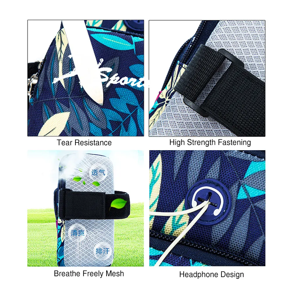 Сумка для бега с отверстием наушников камуфляжная посылка креплением