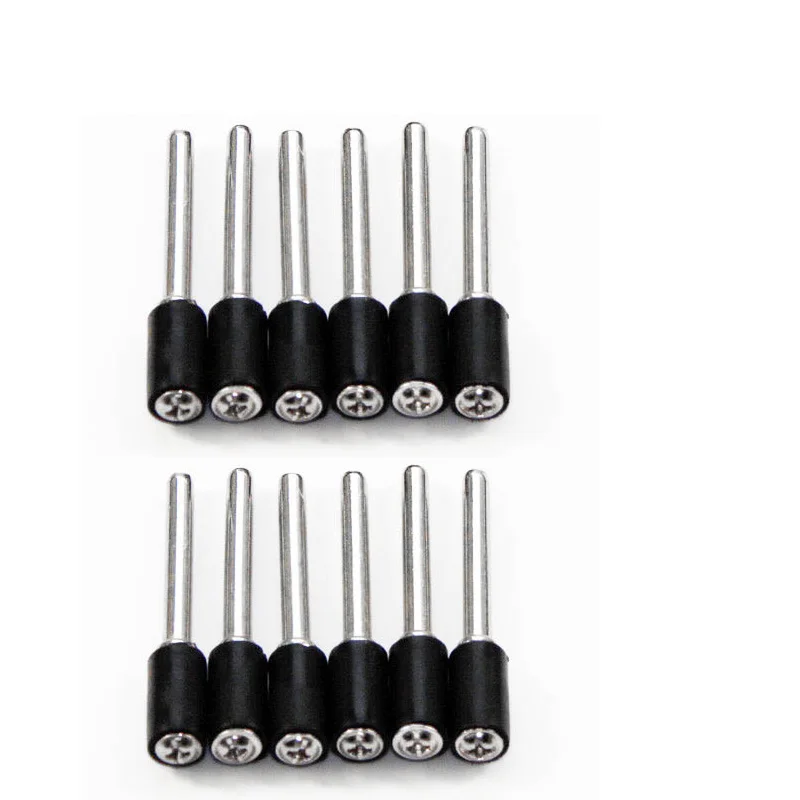 

12pcs 1/4" 6.35mm Sanding Drum Rubber Mandrels 3.2mm Shank Mini Drill Bits for Dremel Rotary Tool Accessories