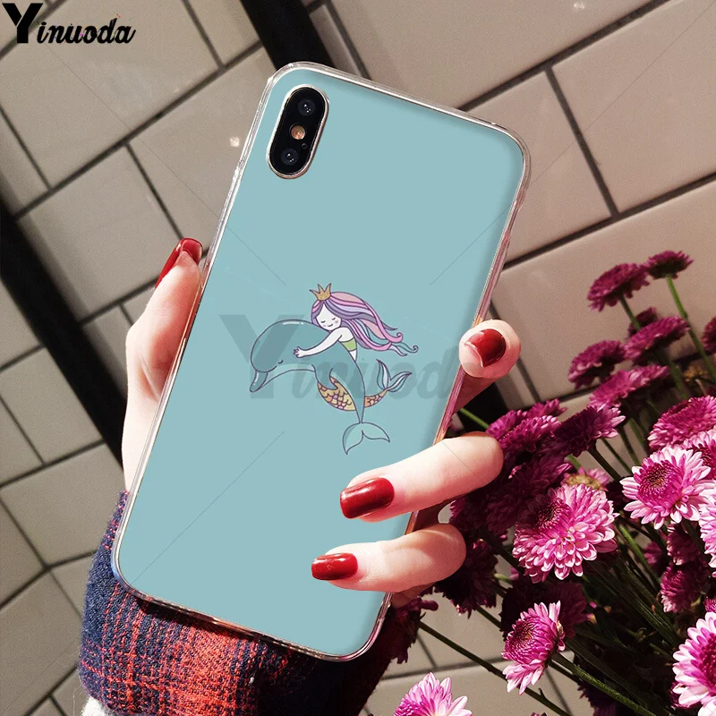 Yinuoda Акула морская рыба Дельфин узор ТПУ мягкий телефон сотовый Чехол для iPhone X XS