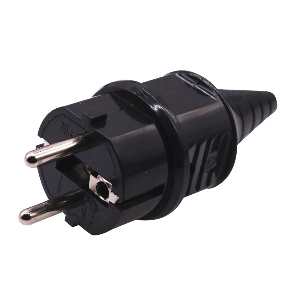 1 Pcs EU European AC Power Connector Plug with Socket Power Cord Convertor 2.5A Electric Rewireable Plug Male Female Adapter