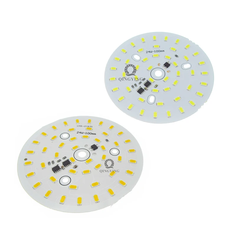 10 шт. ac 220 В светодиодный pcb SMD5730 3 Вт 5 Вт 7 Вт 10 Вт 12 Вт 15 Вт 18 Вт 24 Вт интегрированный ic драйвер белый/теплый белый светодиодный светильник
