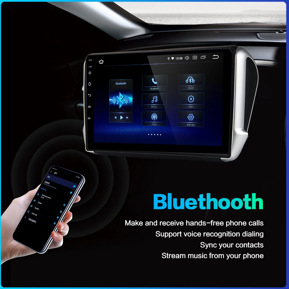 Dasaita 10," ips автомобильный Android 9,0 мультимедийный плеер для peugeot 2008 208 2012 2013 gps навигация DSP MAX6