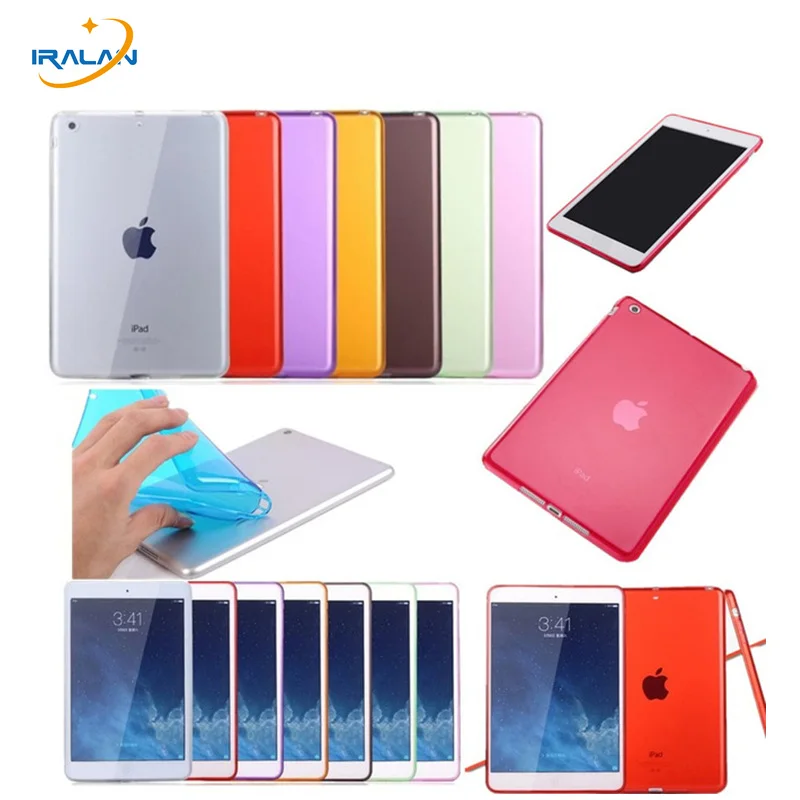 Мягкие TPU + кремний Планшеты чехол для Apple iPad Mini 1 2 3 Crystal Clear Прозрачная крышка мини