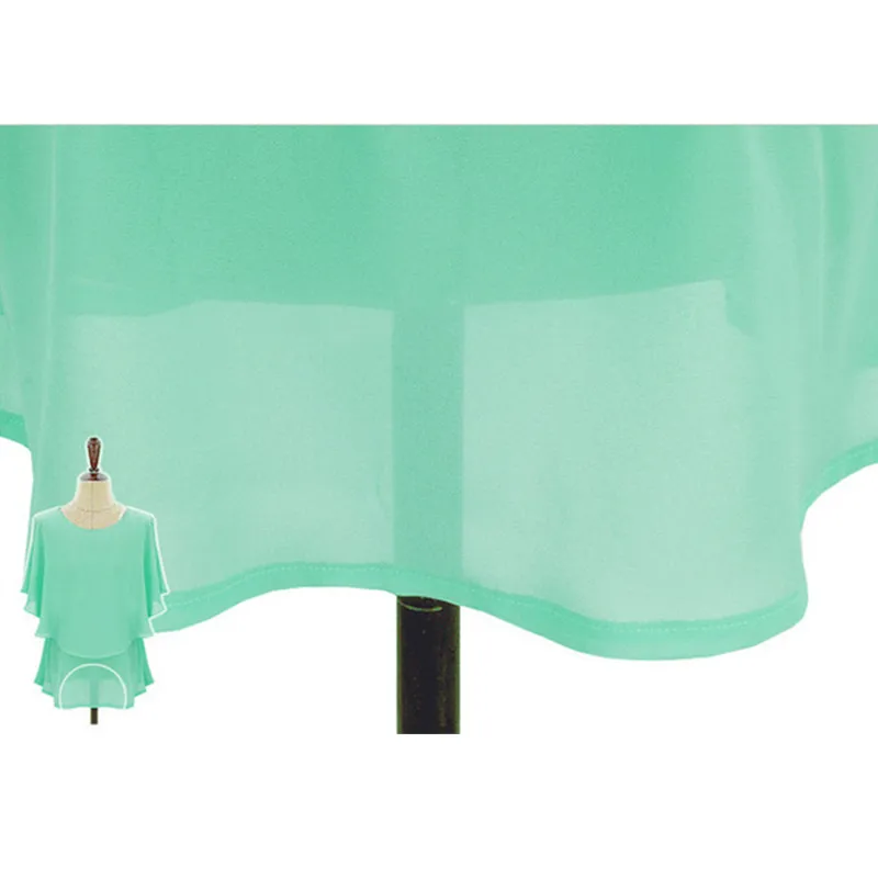 Шифоновая Блузка для женщин лето 2018 большие размеры блузка с оборками и рукавом