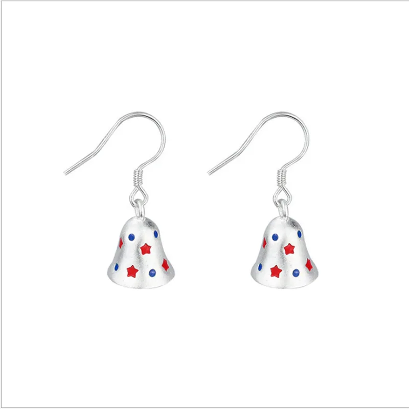 

HEYLUOKE Lovely Christmas Bell Drop Earrings Enamel Star Hanging Earring for Women Girls Gifts Jewelry