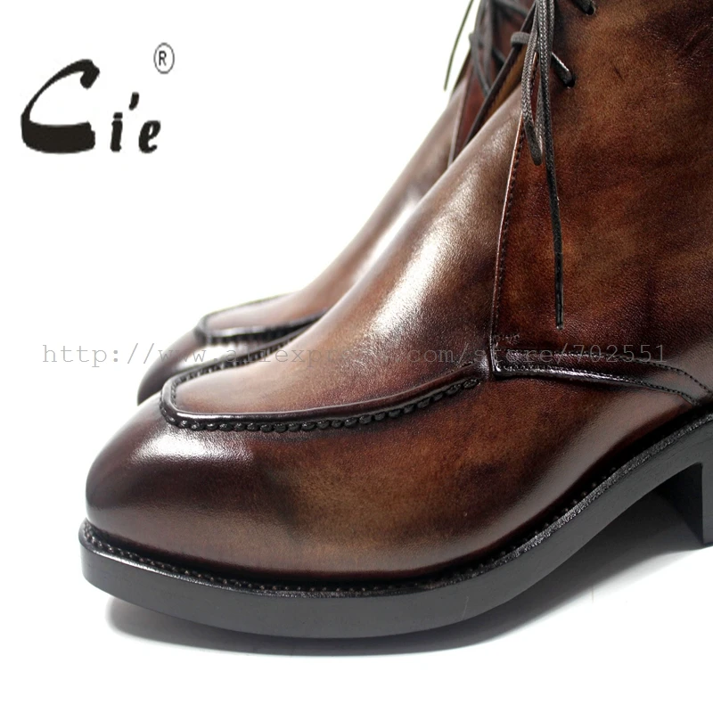 Фото Cie/мужские кожаные ботинки на заказ с квадратным носком; Ручная работа; Дышащие ботильоны из телячьей кожи с внутренней подошвой; A33 №5