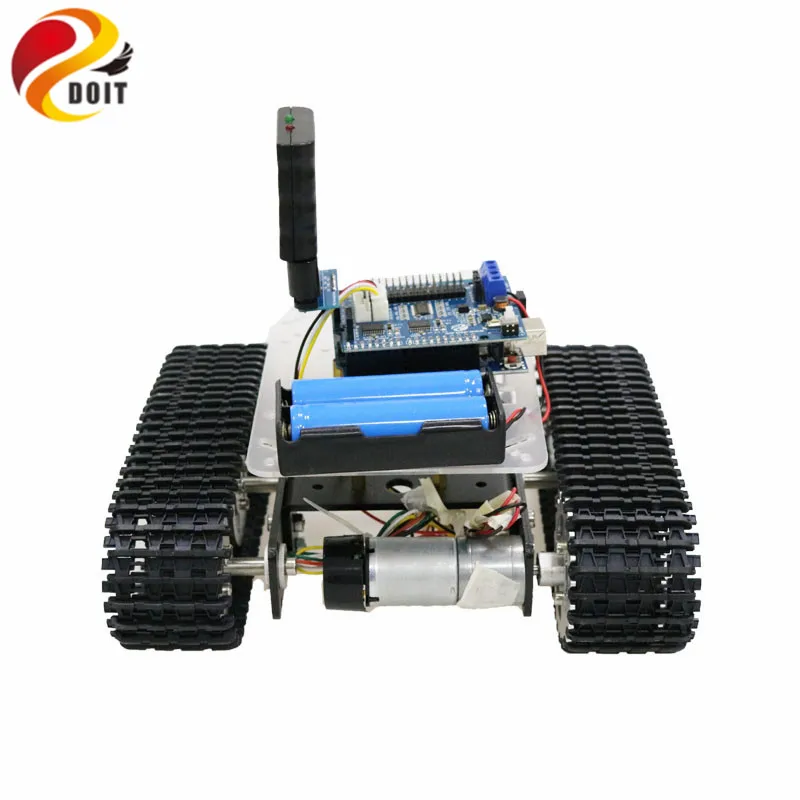 Mini T100 Handle/Bluetooth/WiFi RC Control Robot Tank Chassis Car Kit for Arduino with UNO R3 4 Road Motor Driver Board WiFi | Игрушки и