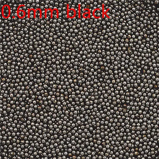 0.6mm black 500 г 0,4-1,0 мм Икра металлические бусины стальной шар украшения для ногтей бисер "икра" Золотой Серебряный 3D дизайн ногтей маникюр diy принадлежности Инструменты - Цвет: 0.6mm black