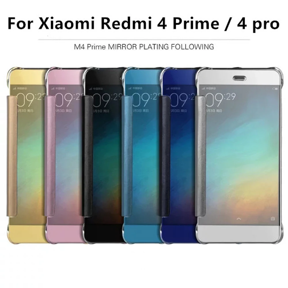 Для Xiaomi Redmi 4 Prime роскошный золотой Оригинальный чехол для Pro PC зеркальный кожаный
