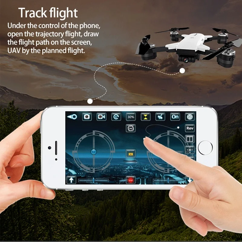 Foldable 2MP HD Camera Drone 2.4G 4-Axis RC Quadcopter Wifi FPV with Wide Angle Don Toy |