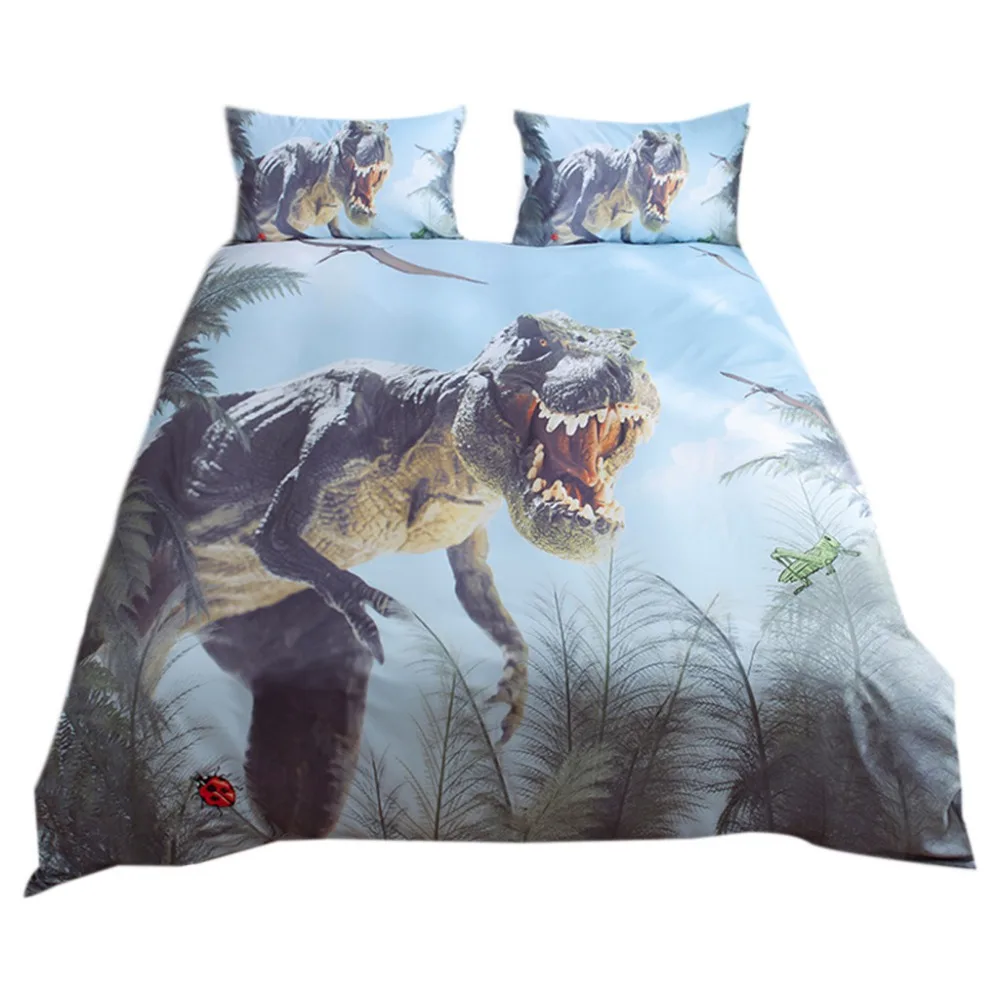 Набор пододеяльников из полиэстера покрывало для кровати с 3D драконом на замке