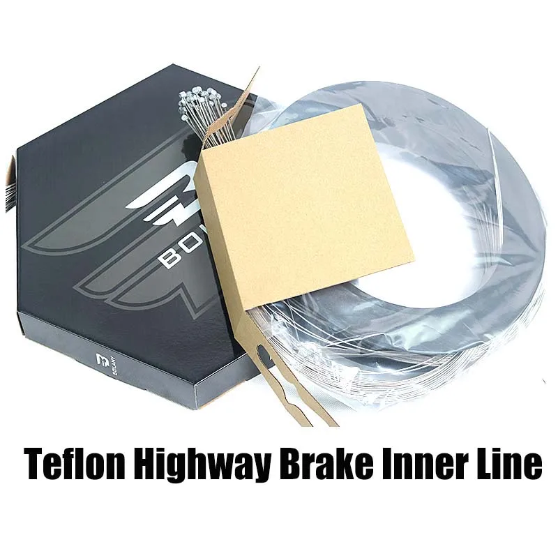 Teflon Highway Brake NWE болани в коробке из нержавеющей стали тефлоновый шлифовальный велосипед тормозной линии передачи линии горного велосипеда запчасти - Цвет: Teflon Highway Brake