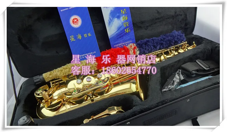 

The new E-flat alto saxophone Xinghai double reinforcement musical instruments professional promotional package delivery