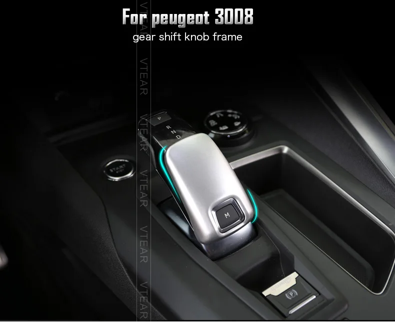 Vtear для peugeot 3008 5008/GT автомобильный редуктор, накладка на голову, рамка, внутренние молдинги, АБС хромированные аксессуары, автомобильный Стайлинг