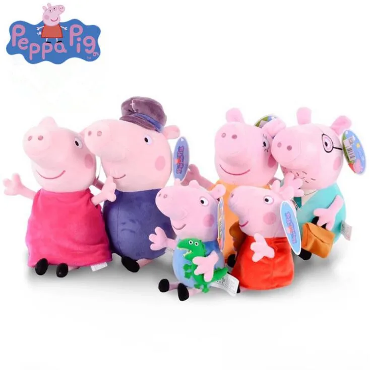 Оригинальный бренд Peppa Pig Kawaii плюшевая игрушка с набивным животным 19 см кукла