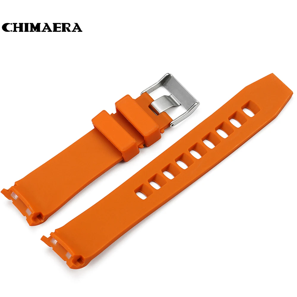 CHIMAERA 22 мм оранжевый черный резиновый ремешок водонепроницаемый Дайвинг