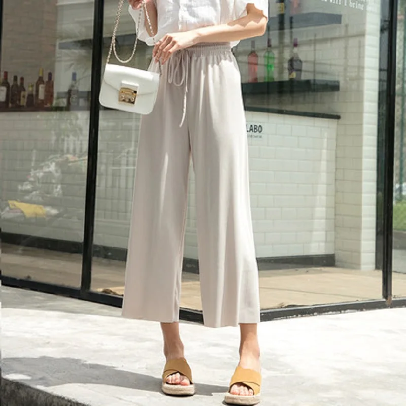 Женские укороченные брюки весна лето 2019 г. ulzzang wild ins широкие в стиле хип хоп с
