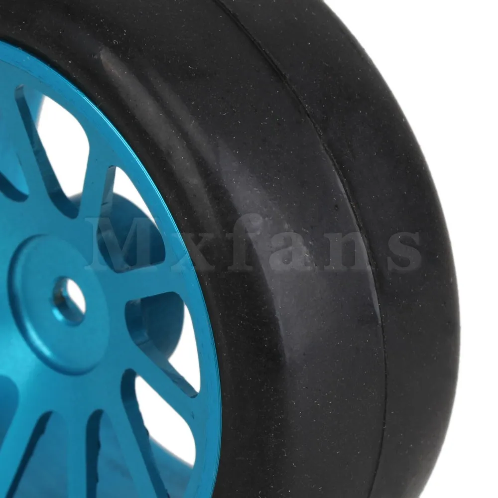Mxfans 4 xRC1: 10 автомобильные резиновые гладкие шины и алюминиевые 11 спиц колесные