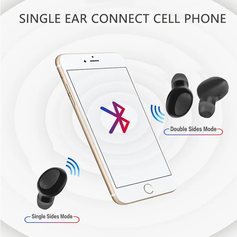 TWS 5 0 Мини Bluetooth наушники Беспроводные спортивные 3D стерео гарнитура с