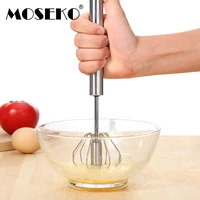 moseko stainless steel egg beaters whisk stirrer mixing mixer semi automatic foamer rotate hand milk cream butter kitchen tool