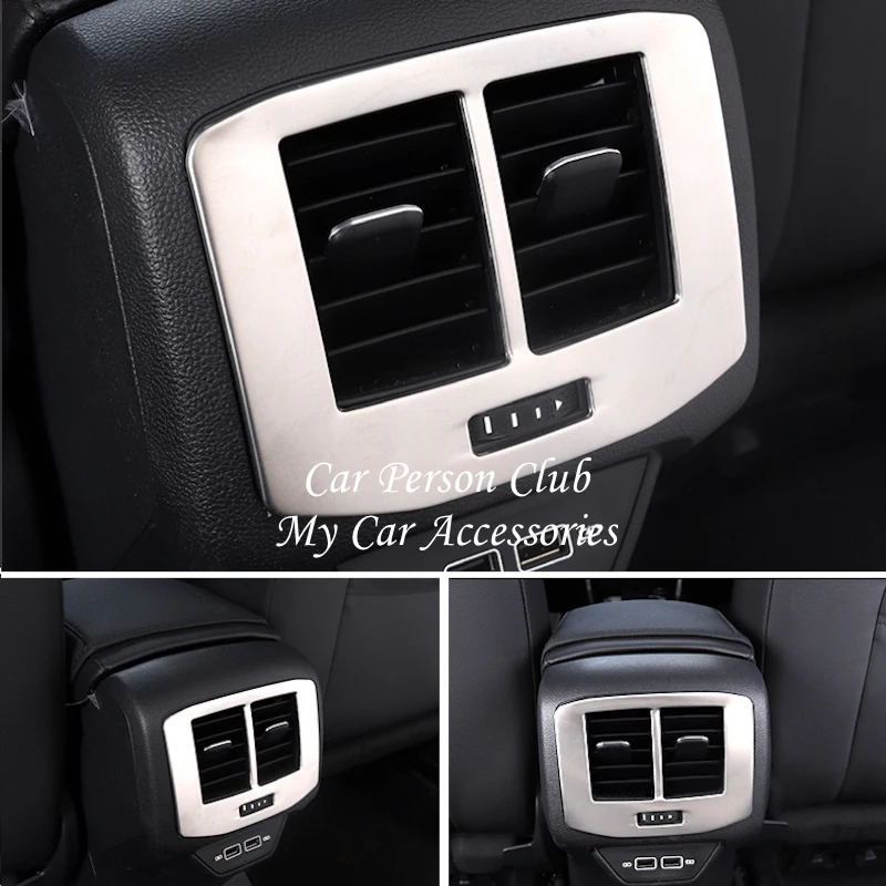 Для VW T CROSS 2019 задняя вентиляционная крышка из нержавеющей стали с регулировкой