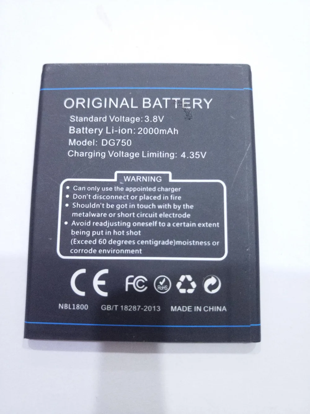 

Original Battery for DOOGEE B-DG750 Smartphone 2000mAh Lithium-ion Battery for DOOGEE B-DG750 DG750 Mobile Phone battery
