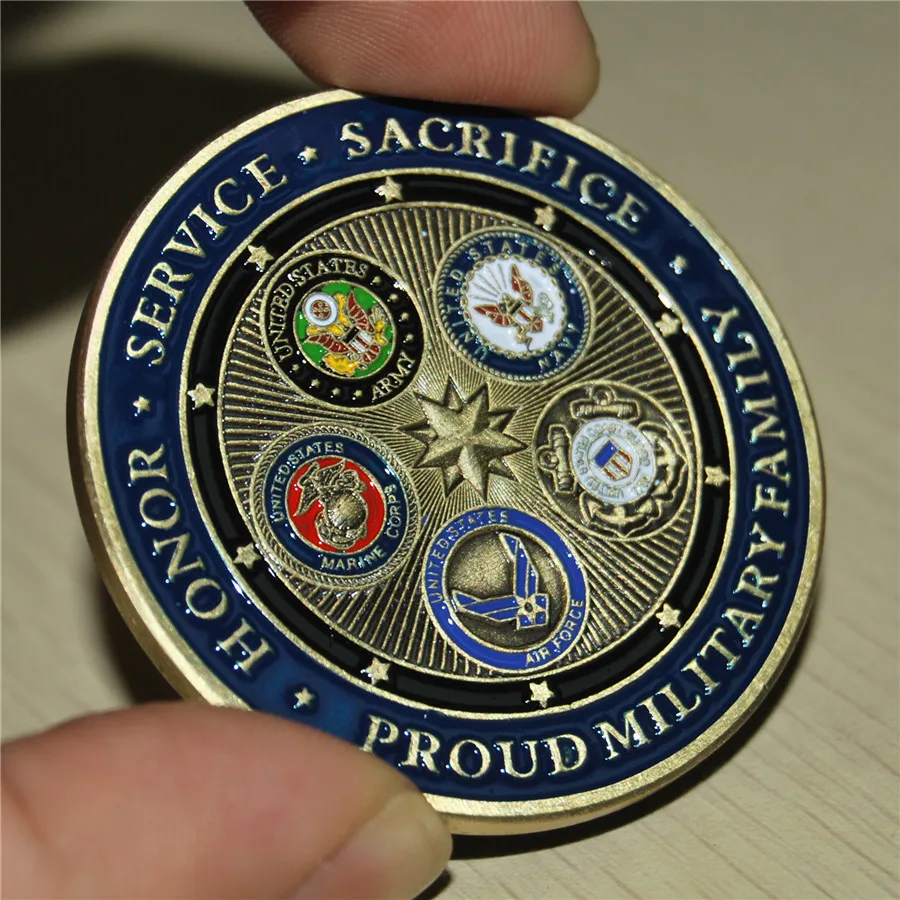 

New Proud Military Family US Armed Forces DOD Challenge Coin