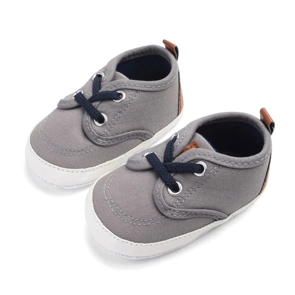 

Baby Boys Girls First Walkers Spring Shoes Breathable Canvas Design Anti-Slip Shoes Sneakers Toddler Soft Soled 0-18M