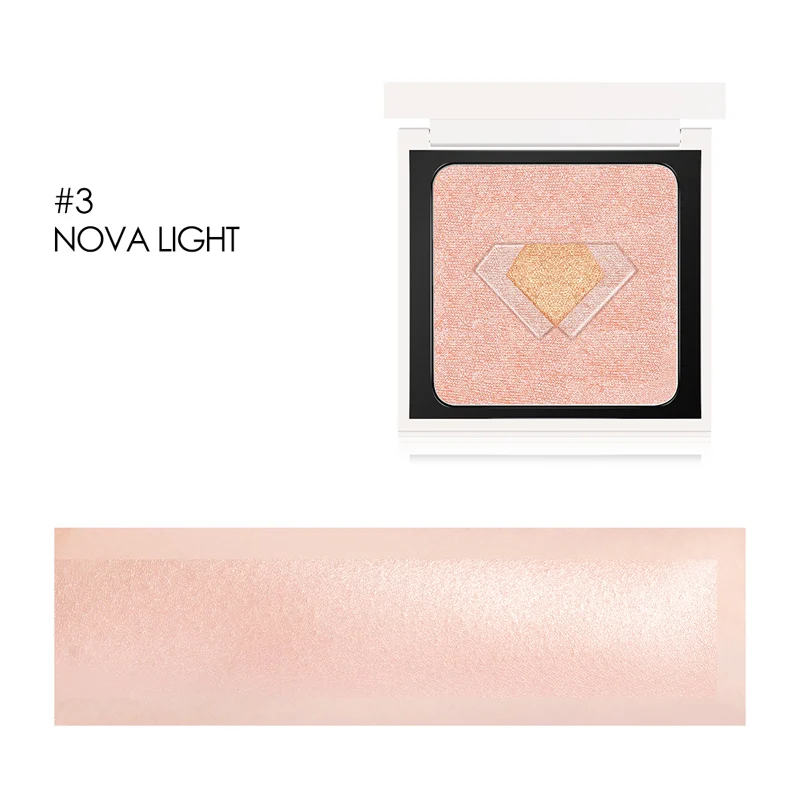 3 Nova light Бренд focallure, новинка, 4 цвета, хайлайтер, осветитель, контур лица для макияжа, мерцающая пудра, сияющая, яркий, золотой хайлайтер, палитра - Цвет: 3 Nova light