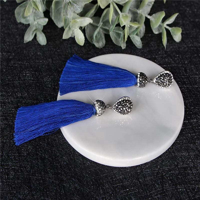 Женские длинные серьги с бахромой в этническом стиле|Серьги-подвески| |