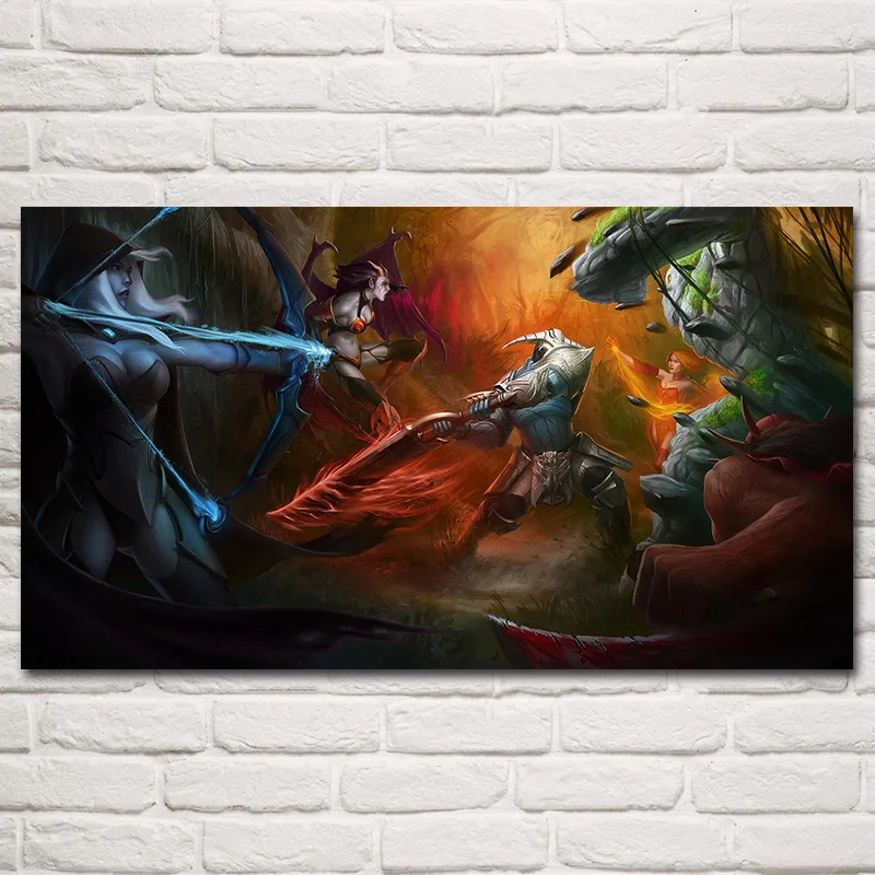 FOOCAME Dota 2 видео игры плакат шелк художественные принты украшения настенные картины для гостиной декоративные картины спальни
