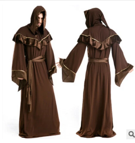 

FREE SHIPPING Halloween Party Costume and medieval wizard robe Star Wars Cosplay clothing