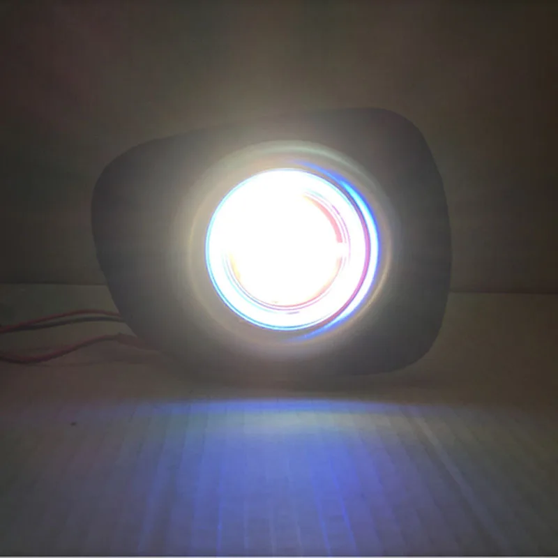 Для Mitsubishi Pajero Sport 2010 белые глаза ангела + объектив H11 55 Вт галогенная лампа|lamp lamp|eye