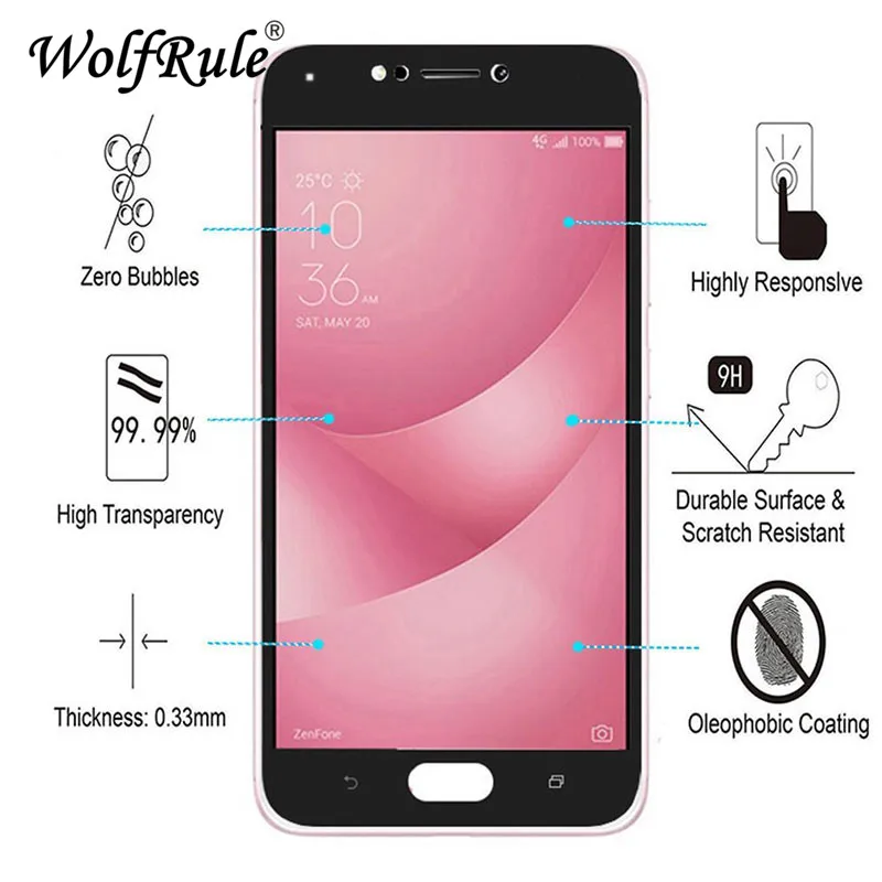 Защитное стекло для ASUS Zenfone 4 Max ZC520KL закаленное 2.5D с полным покрытием ZC520KL|Защитные
