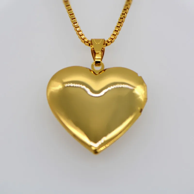 Формы сердца Ожерелье Кулон Новый Позолоченный Романтический Женщины Ювелирные