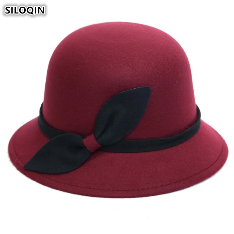 Модные элегантные женские шляпы-федоры SILOQIN новинка 2019 стильная благородная