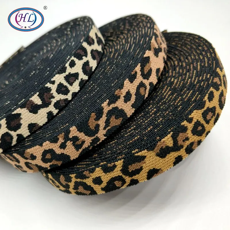 

HL 15MM Width 2 meters/5 meters Leopard Elastic Band DIY Garment Accessories For Making Headband